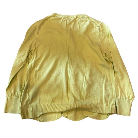 Gap Crewneck‎ Button Down Long Sleeve Cardigan Yellow, XS, Like New Condition - Picture 2 of 3